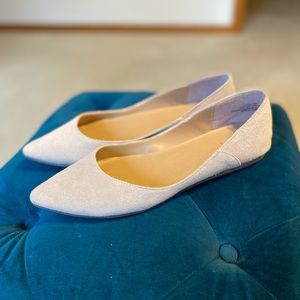 Tan suede flats, women’s size 11